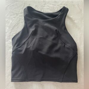 Lululemon Athletica Black Fitted Crop Tank Top